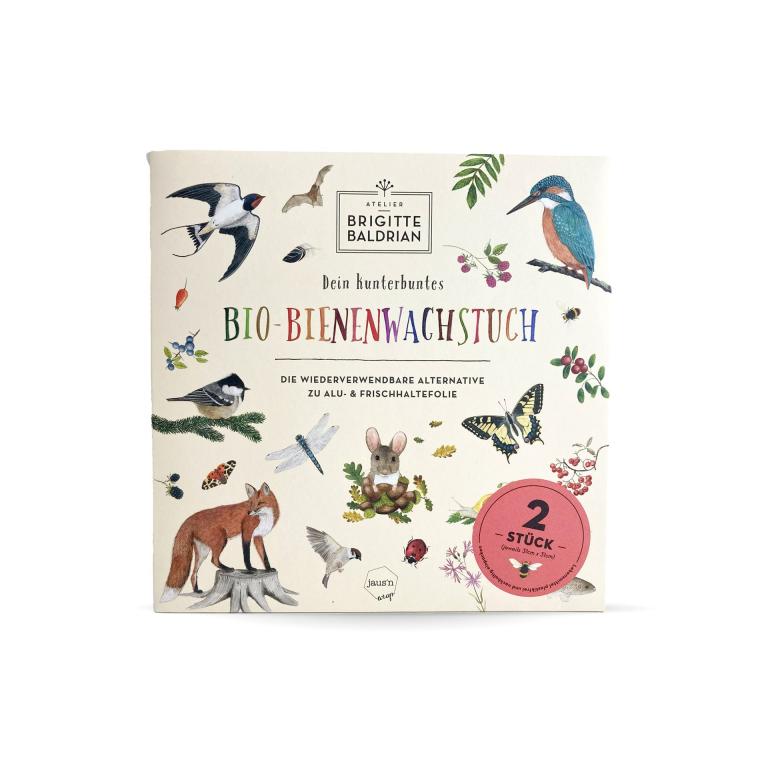 Bienenwachstuch-2er-Set-Sonderedition-Atelier-Brigitte-Baldrian-Bienenhaus-Freinberg-Bienenprodukte-Bienenwachs-Produkte