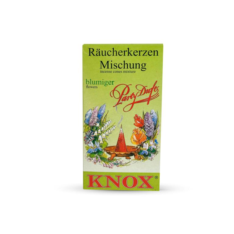 Knox-Raeucherkerzen-Mischung-Blumiger-Partyduft-Bienenhaus-Freinberg-Kerzen-und-Weihrauch