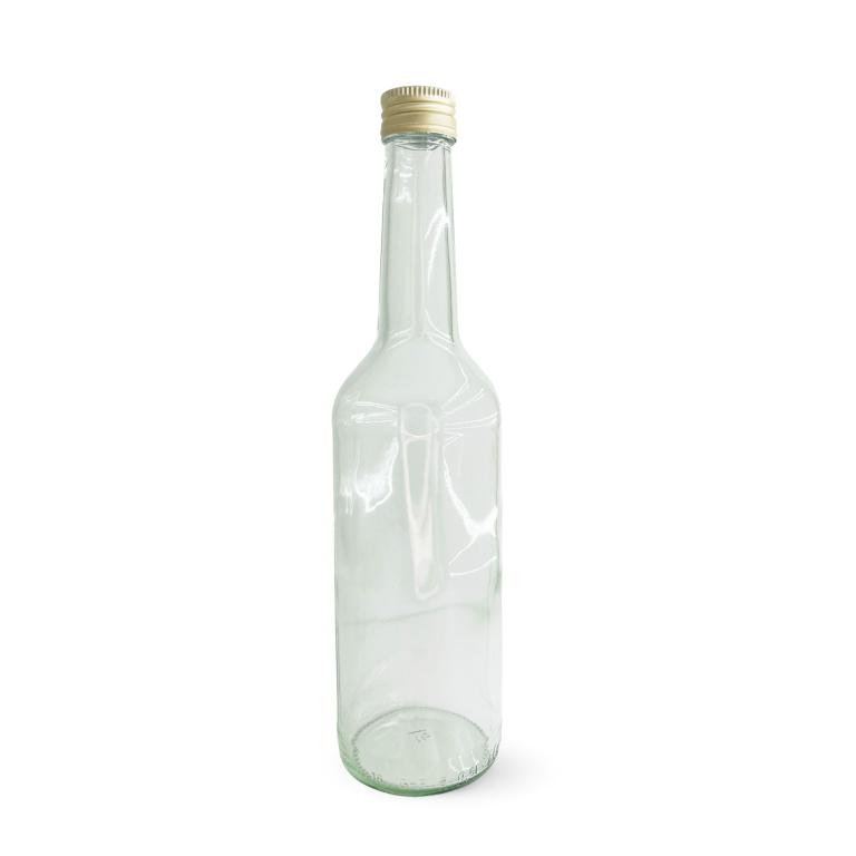 Geradhalsflasche-500ml-Bienenhaus-Freinberg-Bienenprodukte-und-Imkereibedarf-Verkaufsgebinde-Glaeser