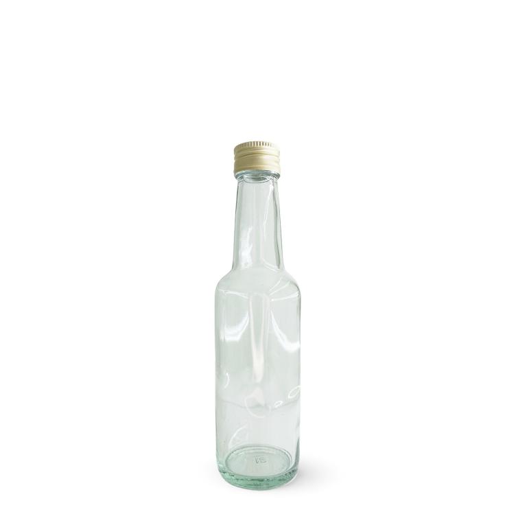 Geradhalsflasche-250ml-Bienenhaus-Freinberg-Bienenprodukte-und-Imkereibedarf-Verkaufsgebinde-Glaeser