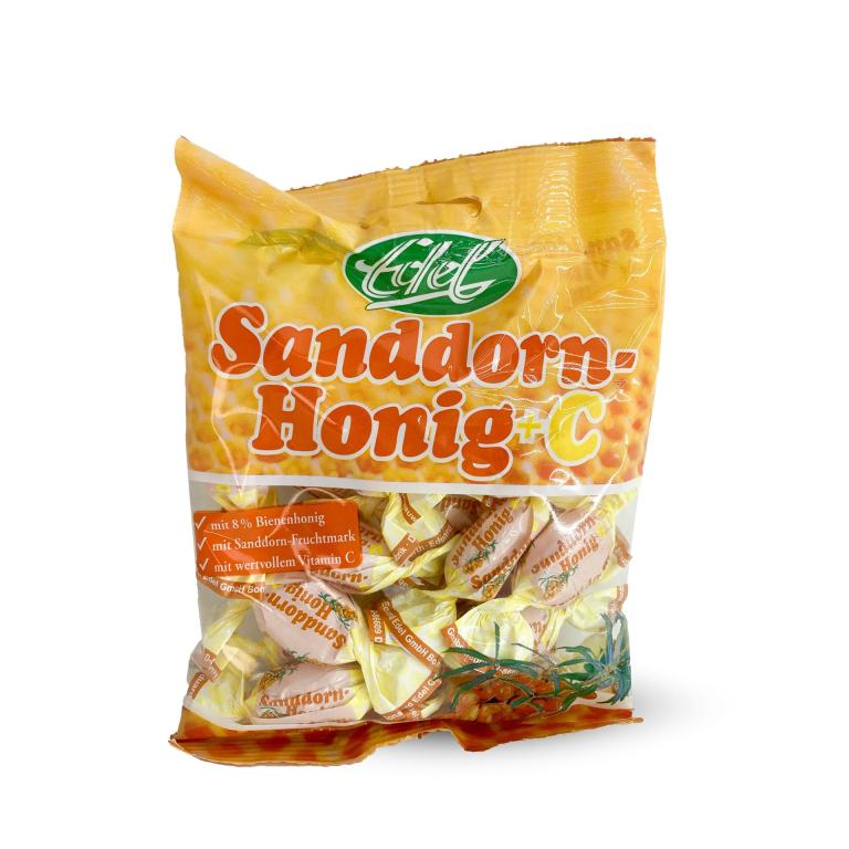 Sanddorn-Honig-+C-Bonbons-90g-Eduard-Edel-Bonbonfabrik-Bienenhaus-Freinberg-Bonbons-Zuckerl